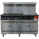 Versa Heat 60" CombinationGas Range with 6 Burners, 24" Thermostatic Griddle & 2 Ovens NG