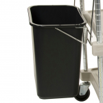 Metro myCart™ Series Black Wastebasket and Holder for MY1627 myCarts