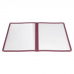 Winco Book-Fold Double Panel 8½" × 11" Menu Cover Burgundy