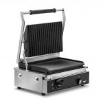 Vollrath Single Panini Sandwich Grill with Cast-Iron Grooved Plates