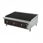 EFI 36" Gas Countertop Charbroiler with Stainless Steel Radiants NG