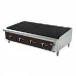 EFI 48" Gas Countertop Charbroiler with Stainless Steel Radiants NG