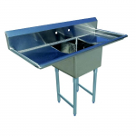EFI 1-Compartment 18" Pot Sink with 24" Drain Board on Both Sides