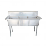 EFI 3-Compartment 21" Pot Sink without Drain Boards