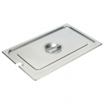 Stainless Steel Steam Table Insert Lid Full Size Notched