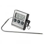 Winco Digital Roasting Thermometer w/Probe & Timer
