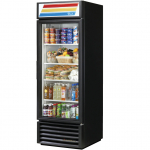 True® 23ft³ Glass Swing Door Cooler Merchandiser Black