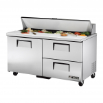 True® Sandwich Table 60" w/16 Inserts and Two Drawers