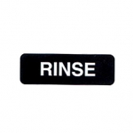 Vollrath Sign 'Rinse' 3" × 9" Black Adhesive Mount
