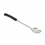 Winco 15" Slotted Basting Spoon w/Black Stop-Hook Handle