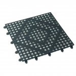 Winco 12" × 12" Interlocking Bar Mat Black