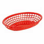 Winco Red Oval Food Basket
