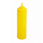 Winco Wide Mouth 24oz Yellow Squeeze Bottles