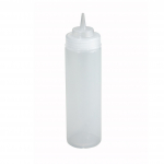 Winco Wide Mouth 24oz Clear Squeeze Bottles