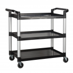 Winco 3-Tier Large Black Utility Cart