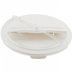 Winco 20gal White Container Rotating Lid